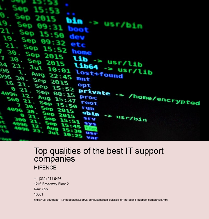 Top qualities of the best IT support companies